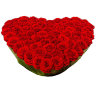 101 красная роза в виде сердца