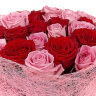 101 красная и розовая роза