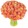 Букет из 51 персиковой розы