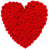 151 красная роза в виде сердца