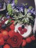 Корзина с экзотическими фруктами, ягодами, гиацинтами и Raffaello
